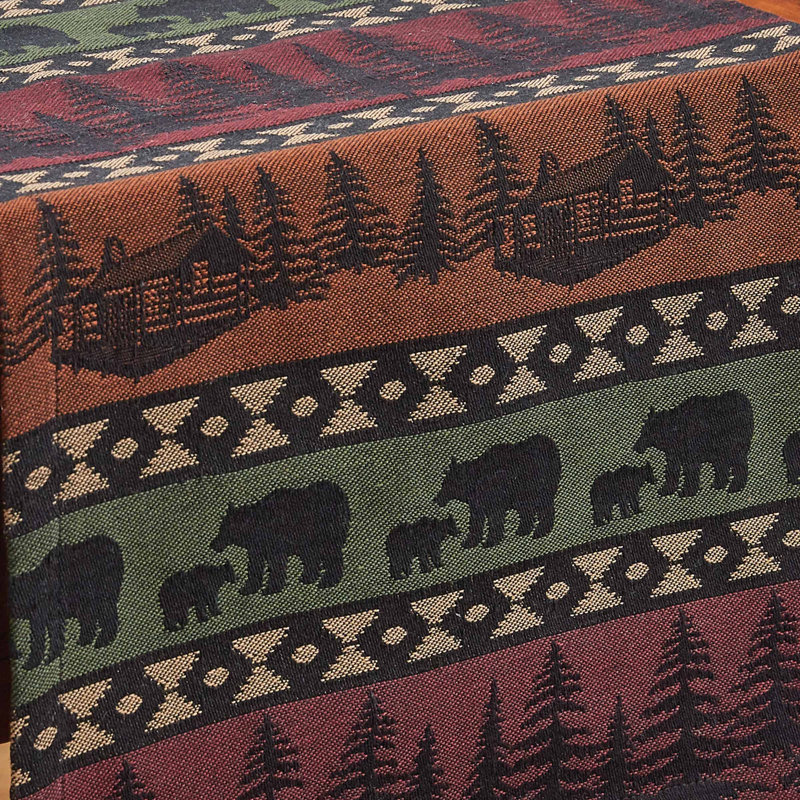 Millwood Pines Mountain Bear Table Runner - 54"L, 36" x 13"