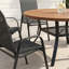 Ensemble de salle à manger de patio 6 personnes avec chaises empilables Textilene-127316498