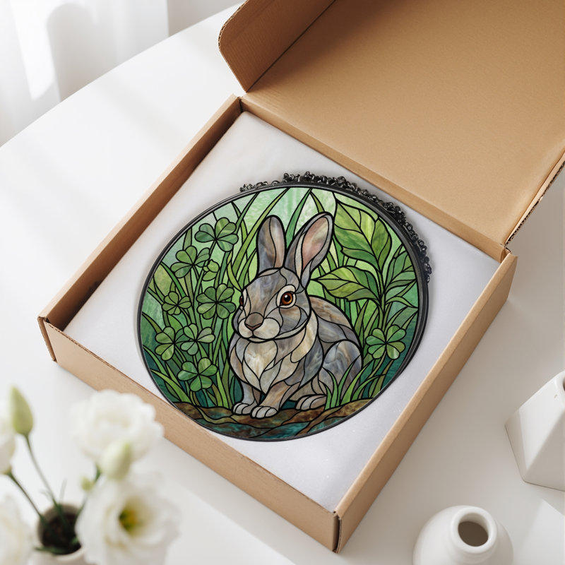 Panneau de vitrail en verre coloré, 7,8 heures, H 7,8 po