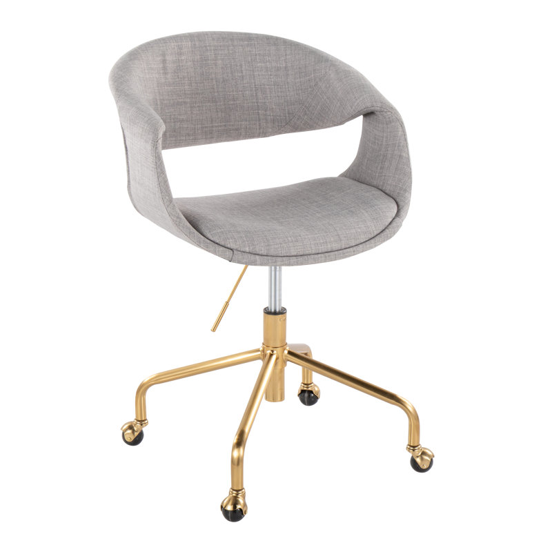 Arshad Upholstered 4-Star Task Chair, Gold