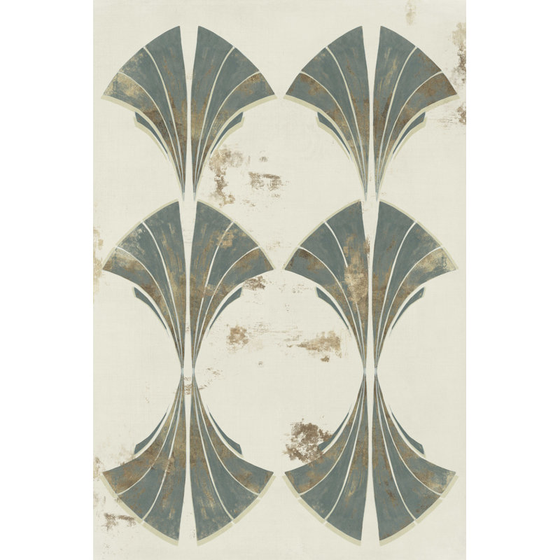 «Finvoy Art Deco Fan I» par Hazel J - reproduction sur toile tendue, H 30 po x l 20 po