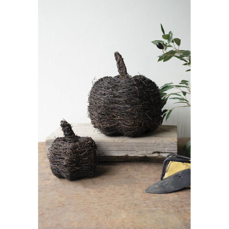 SET OF TWO VINE PUMPKINS