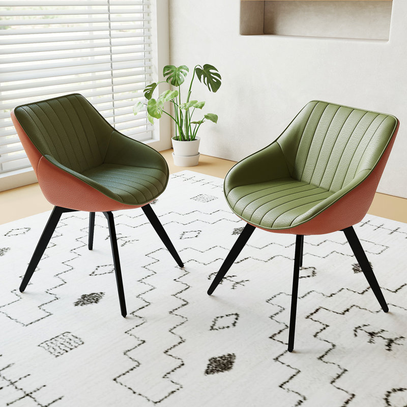 Ensemble polyvalent de chaises de salle à manger élégantes pour divers environnements, 2, Vert