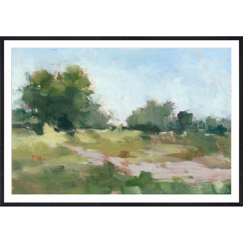 " Beaten Path I " Painting Print, Black, 24"H x 36"W