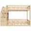 Lit superposé bas double avec escalier de rangement-129748032