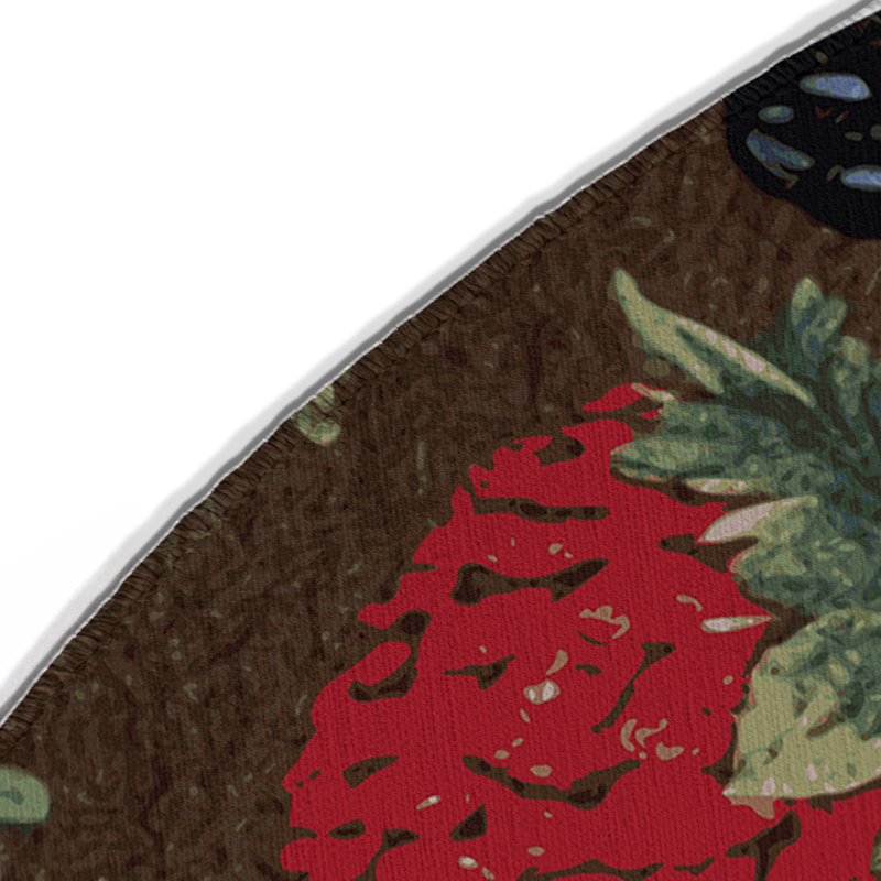 Tapis d'intérieur et d'extérieur brun Nature, Rond 5 pi