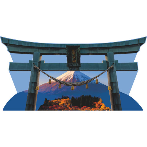 SP13326 Kanadorii Torii Porte japonaise Mount Fuji