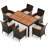 Pecos Rectangular 6 -Person 59.5" Long Dining Set with Cushions-1074341784