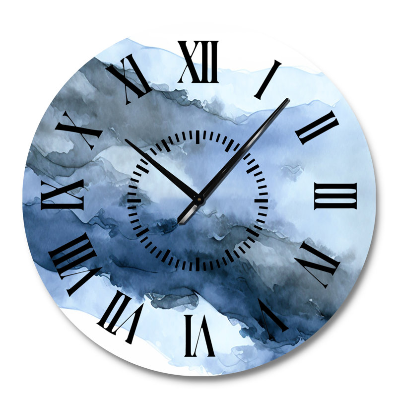 Horloge murale Sapphire Blue Nebula VII - Abstract, Grand