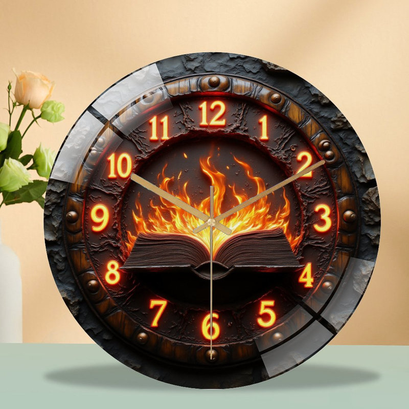 Horloge murale en verre 12 po