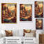 «Ruffo Orange and Blue Parked Vintage Cars II», reproduction sur toile-88533825-88533828