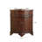Walnut-colored Solid Wood Corner Cabinet