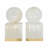 Set Of 2 6" Abella Alabaster Orb On Base