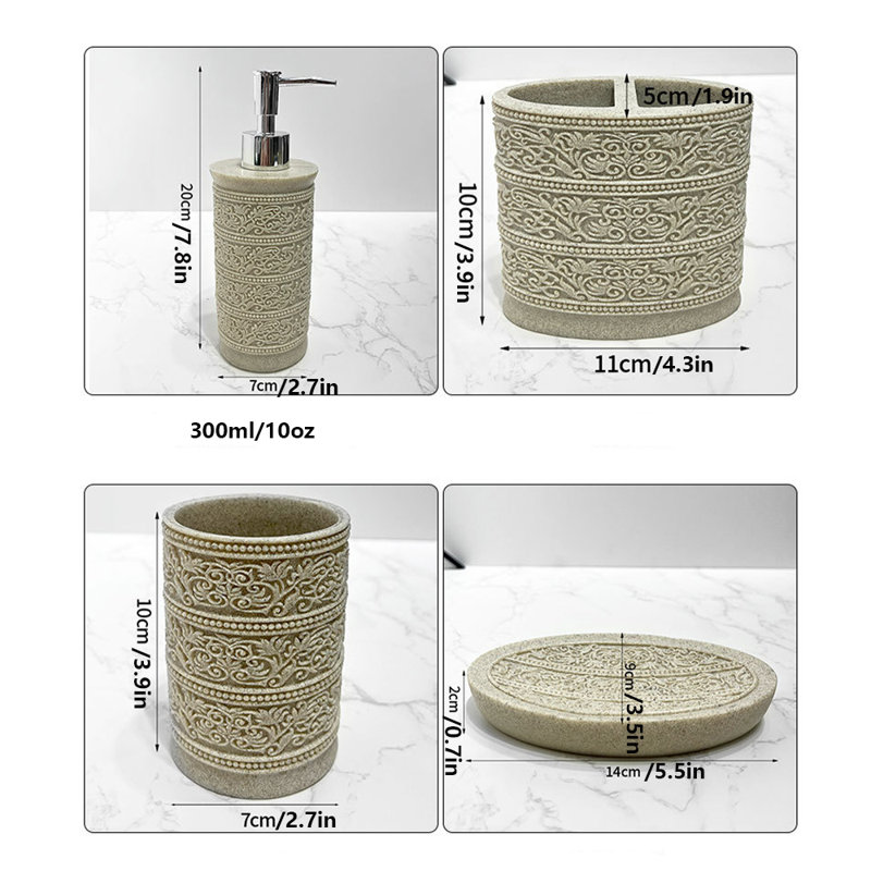 Ensemble complet d'accessoires de salle de bain 4 pièces