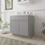 Armoire de salle de bain autoportante Colton de 39 po avec 2 portes, sans comptoir, prête à assembler, gris Colton-95216759