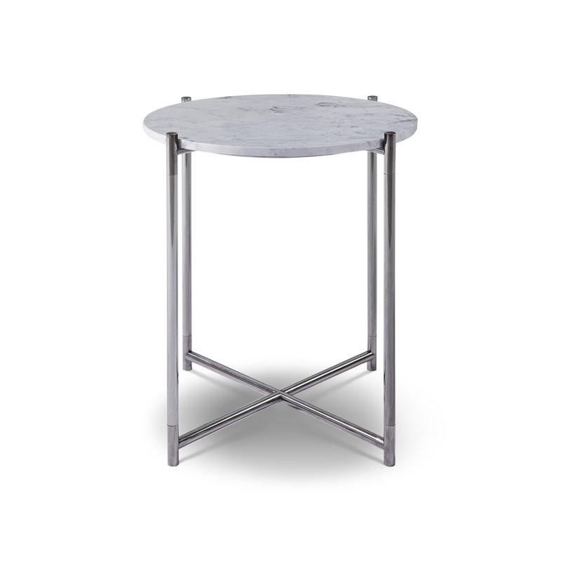 Amonee End Table, Dark Chrome
