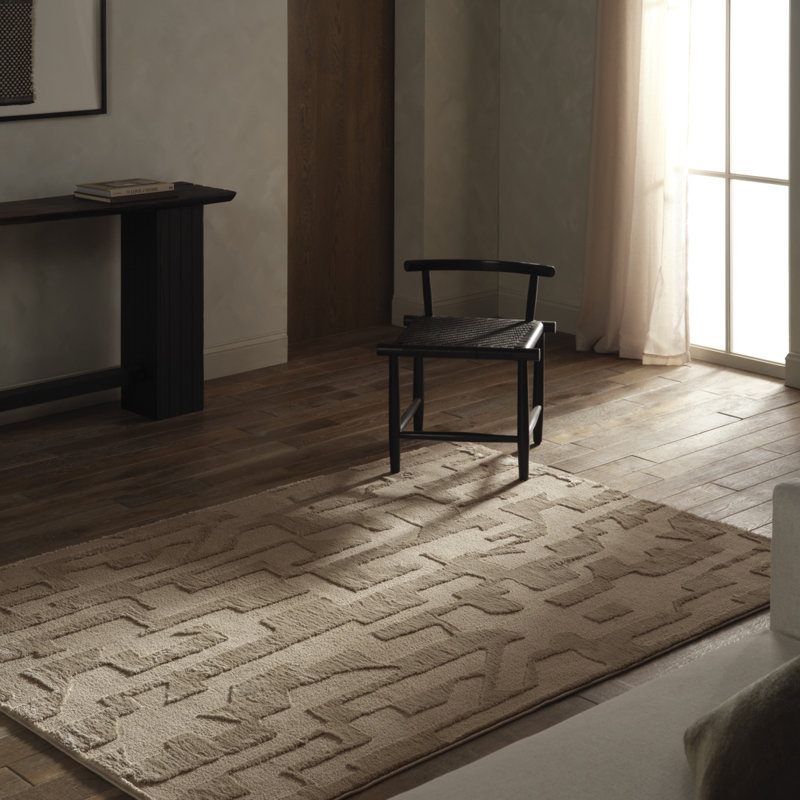 Tapis brun clair Cithlali, Rectangle 5 pi 3 po x 7 pi