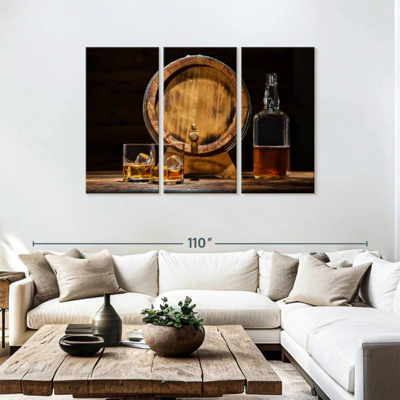 Yarlin Good Age Whisky, H 48 po x l 74 po