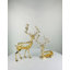 Ensemble de 2 cerfs Golden Quartz