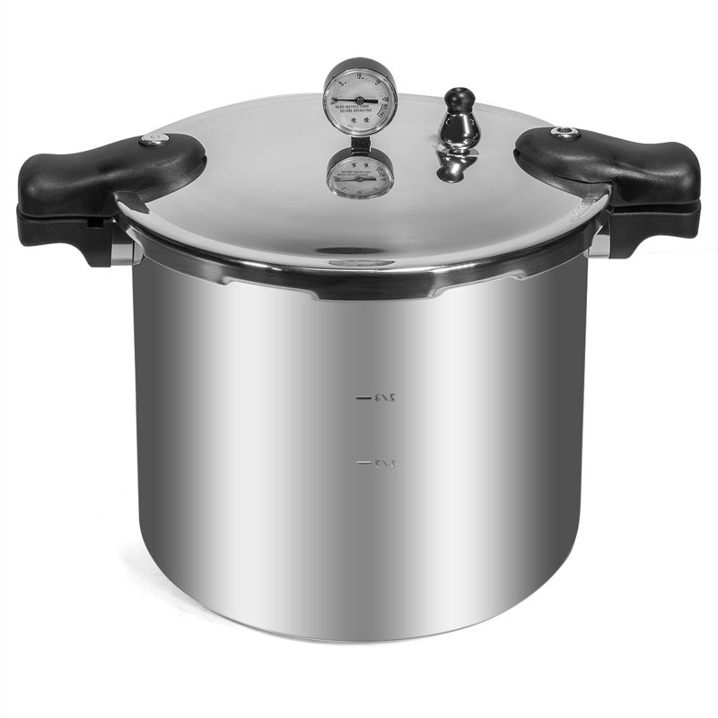 Barton Holiday Home 22-Quart Pressure Canner with Integrated Gauge and Rack