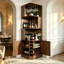 Grande armoire à liqueur de coin 72,83 po avec support pour verres à vin-1951666976
