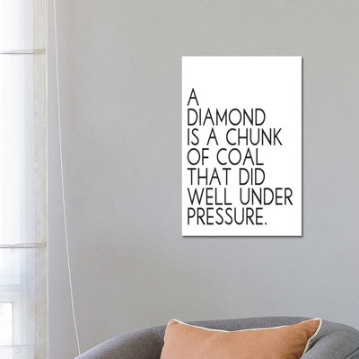 A Diamond by Pixy Paper - Wrapped Canvas Print