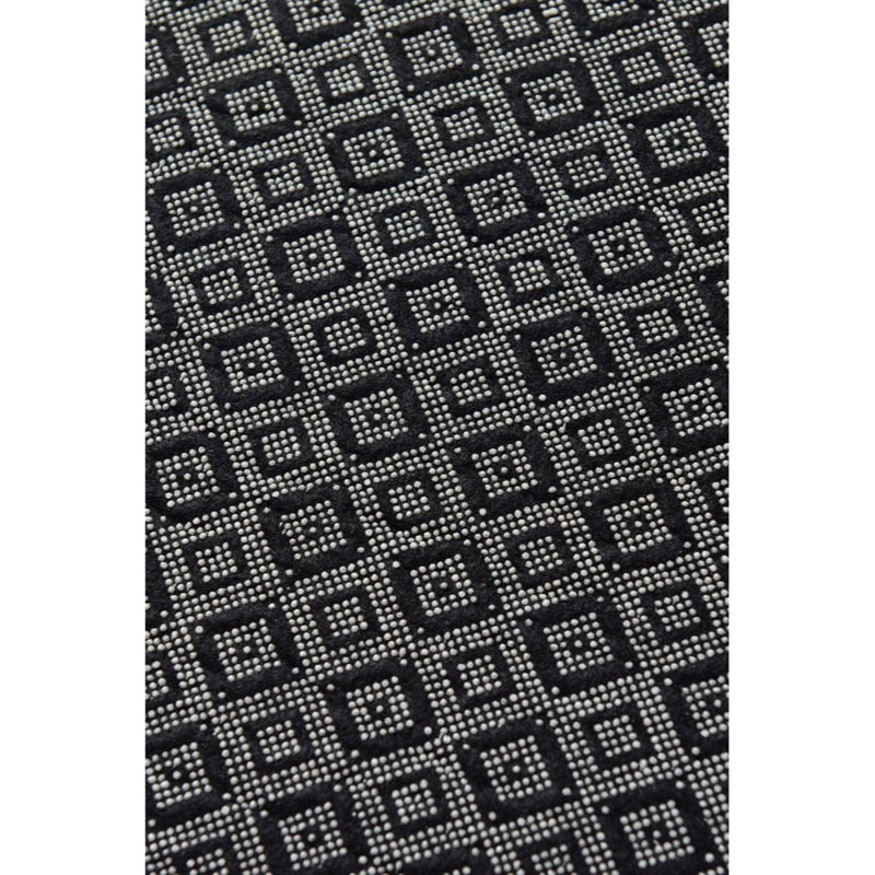 Durable Hall Carpet, 2.6 x 6.6 Feet | 100% Polyester, Total Thickness: 0.4 Inches | Antibacterial, Non-Slip Underside, Machine Washable | Stylish Black and White Design Perfect for Home Entryways & Living Areas