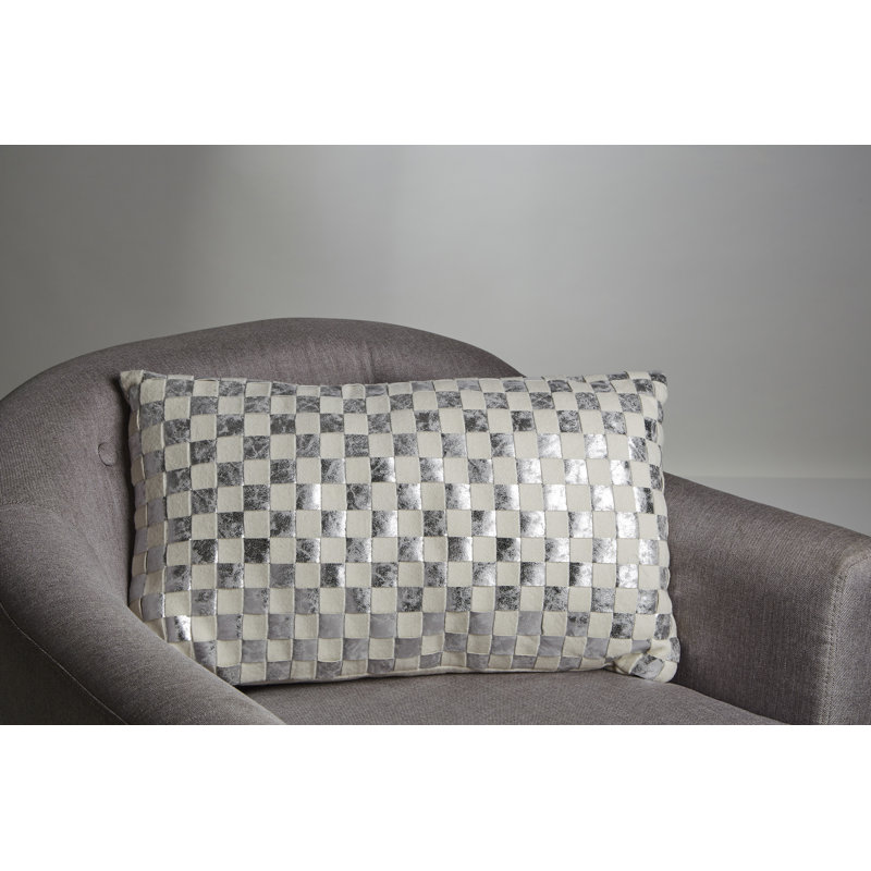 Almandine Rectangular Throw Cushion, Grey/Silver