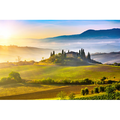 Tuscany At Sunrise - Wrapped Canvas Print
