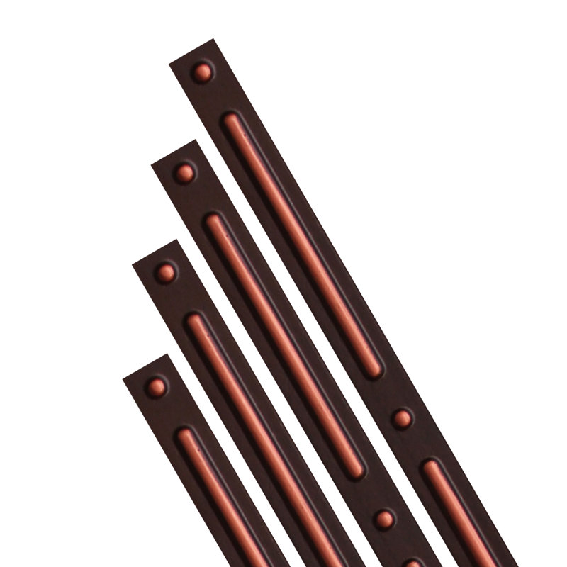 Couvre-grille en PVC peler et coller L 24 po x l 1 po, Cuivre antique