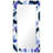 "Cerulean Strokes"Rectangular Beveled Mirror on Free Floating Reverse Printed Tempered Art Glass-380255102