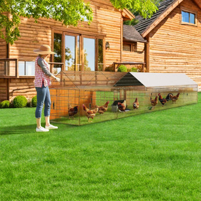 74.3 Square Feet Chicken Run with Chicken Run for up to 9 Chickens