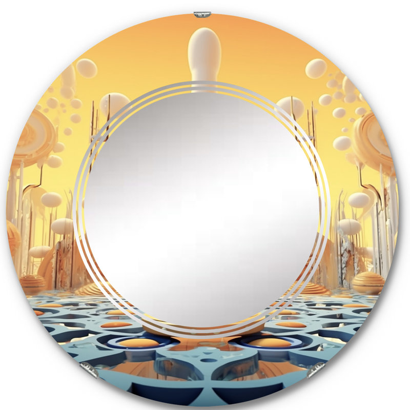 Miroir mural rond Iralee, 24 po x 24 po