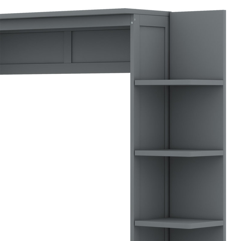 Murphy Bed Wall Bed With Sofa, Gray