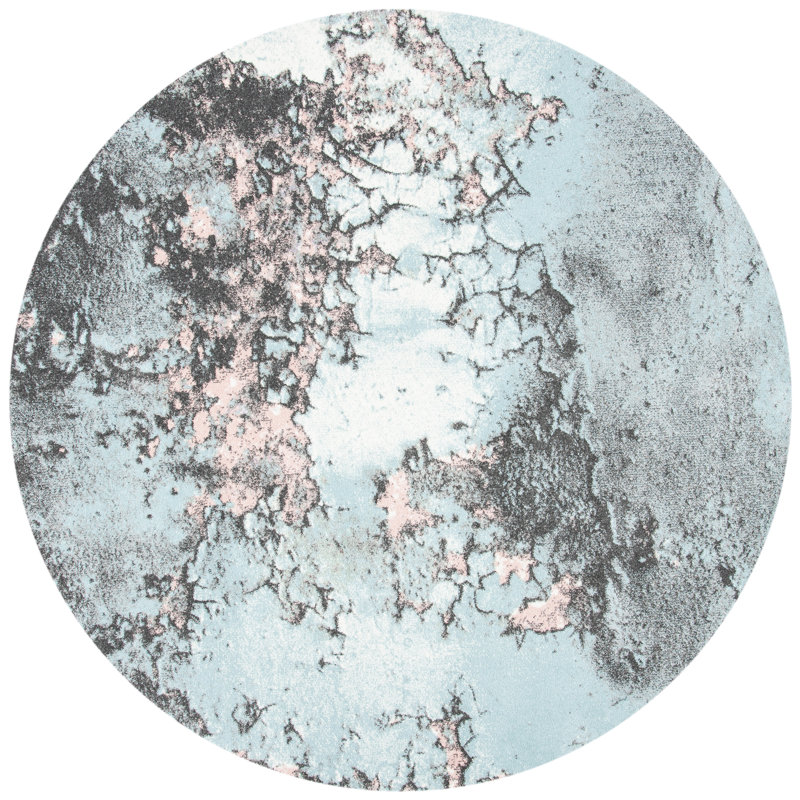 Tadeo Performance Abstract Rug, Round 5'3"