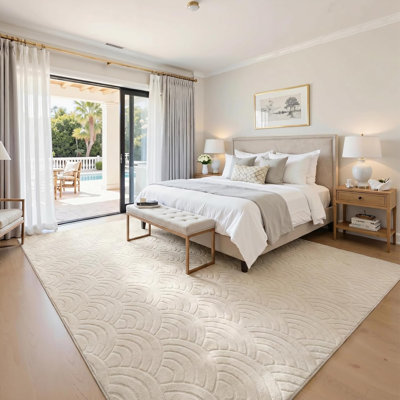 Tapis doux et moelleux à vagues arquées