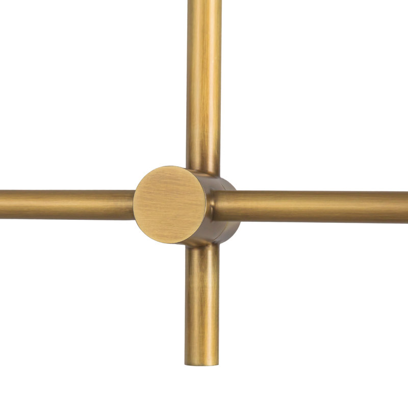 Astrid 6 - Light LED Chandelier, Vintage Brass