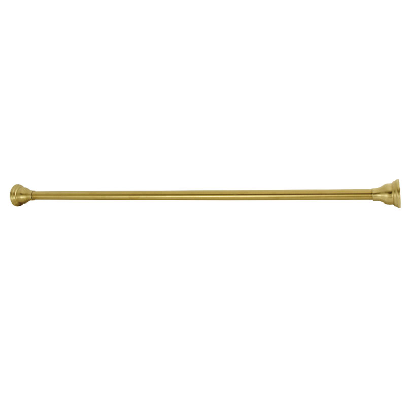 Brushed Brass 72" Adjustable Tension Shower Curtain Rod