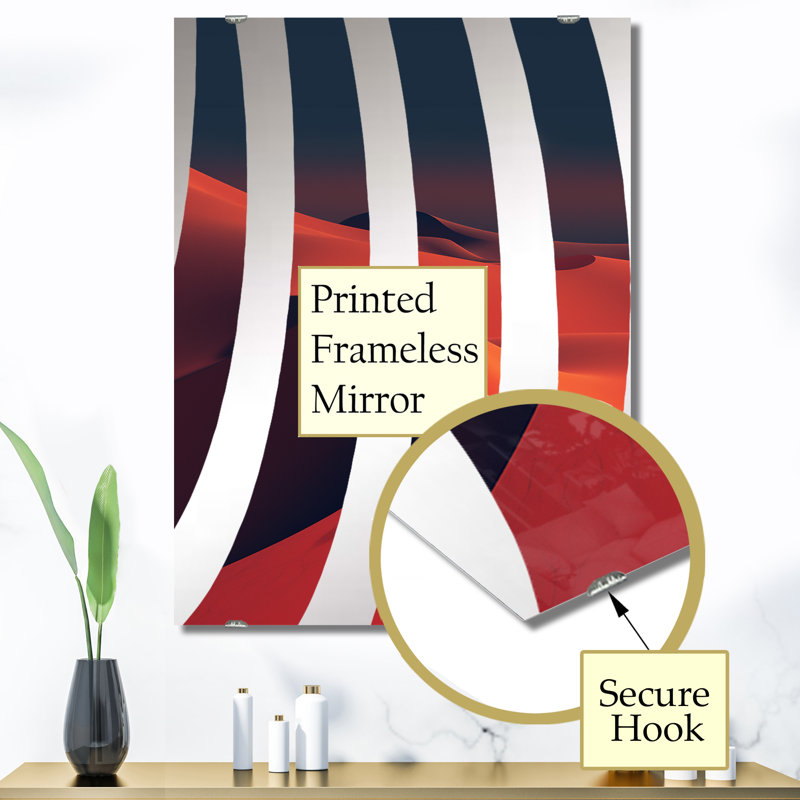 Naulaguari - Miroir mural Big Desert MIR140726, 40 po x 30 po