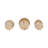 Stoneware Decorative Objects Mushroom Shape Glam Modern Accent for Home Office Bedroom Living Room Set of 3 - 14", 11", 8" Tan