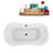 60" Streamline Clawfoot Soaking Acrylic Bathtub-90763960-50896822