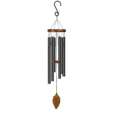 Monument commémoratif de la sympathie des carillons à vent pour la perte d'un être cher - tons mélodiques apaisants. Carillon en bambou et aluminium idéal comme cadeau pour votre jardin et votre cour (34,6 po)