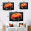 Ensemble de salon art mural orange Renoncule Bloom II - Renoncule-107196730-107196736