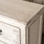 Armoire à 3 tiroirs en bois massif, aspect antique, pour la décoration intérieure crème