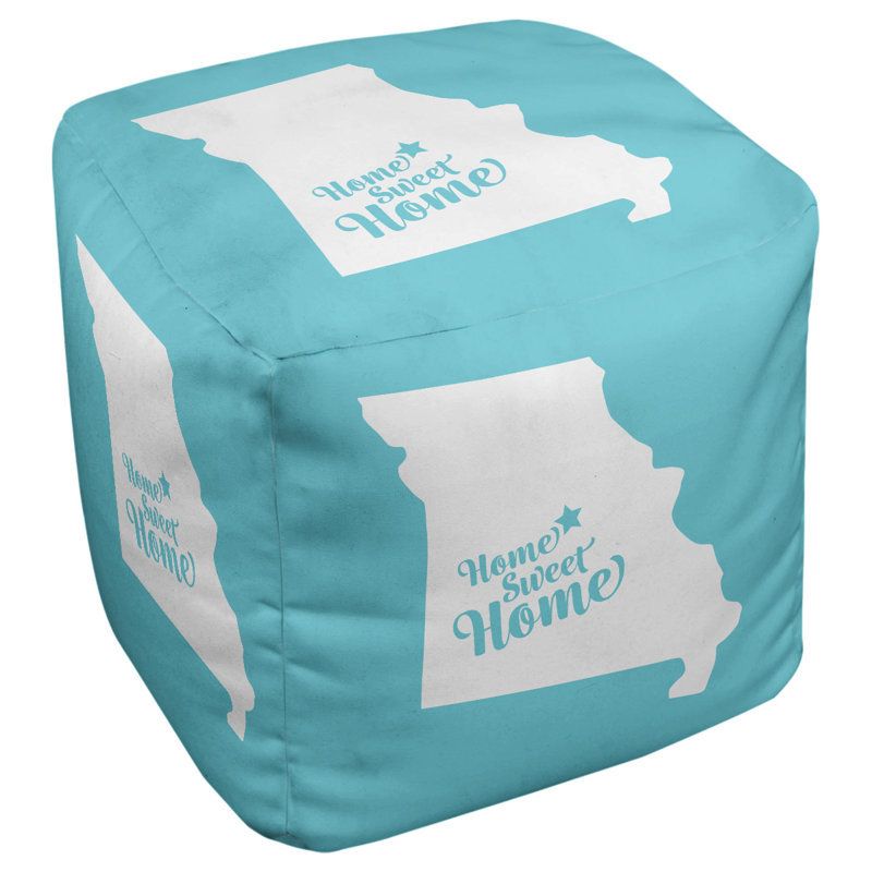 Repose-pieds cubique pour villes jefferson home, Bleu sarcelle