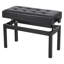 Banc de piano réglable pour duo avec rangement et siège en similicuir