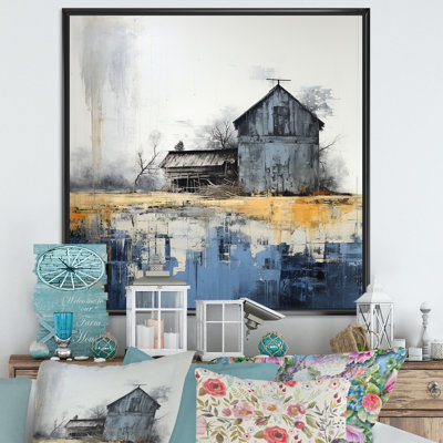 " Mystic Beige And Blue Barn "