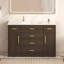 Meuble-lavabo de salle de bain avec rangement abondant et mécanisme de fermeture en douceur-1553548849