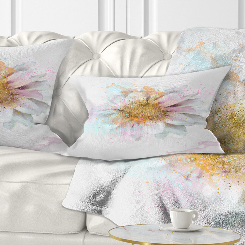 Coussin décoratif «Beautiful Flower with Yellow Stigma» à imprimé floral, Rectangle, 12 po x 20 po