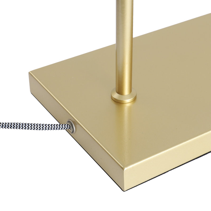 Wang Metal Table Lamp, Gold, Smoke